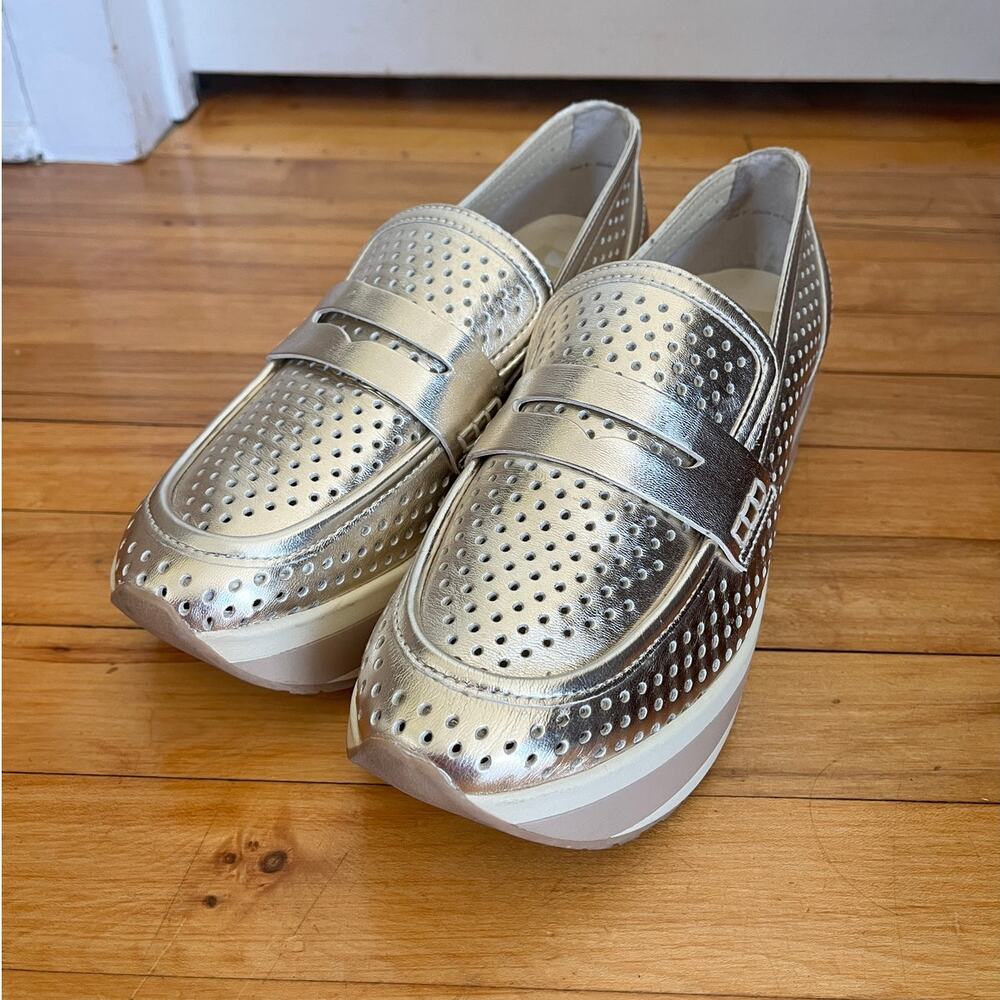 Dolce Vita Janine Platform Gold Slip On Loafers 9M - Picture 2 of 6